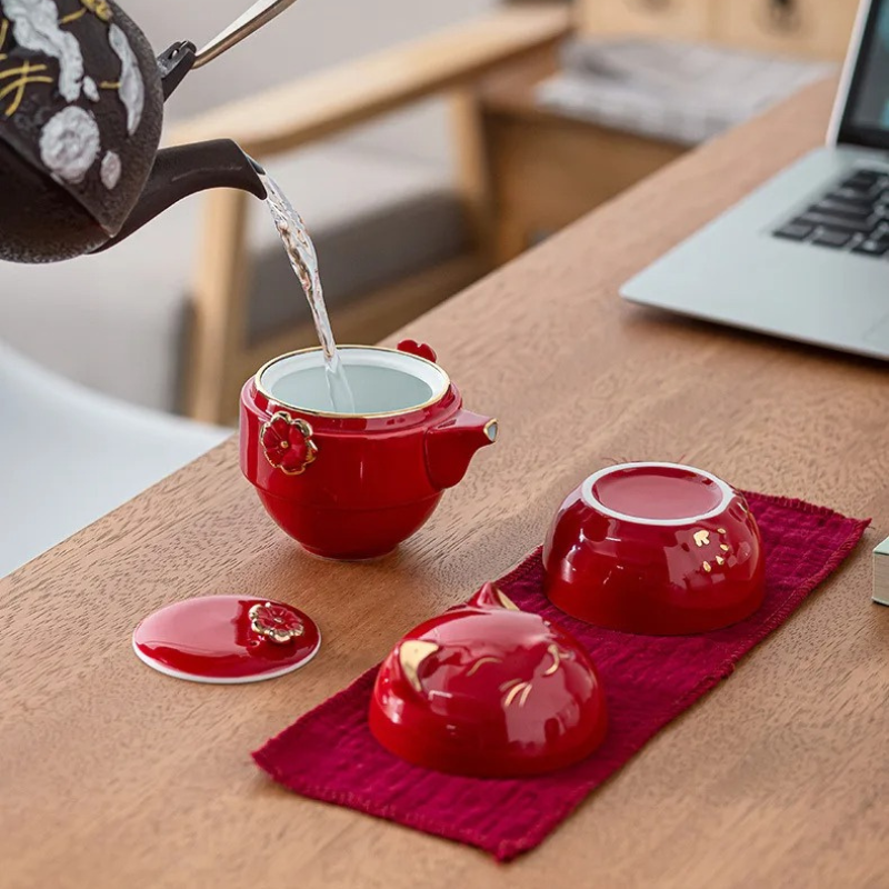 Conjunto Lucky Cat - Conjunto Cápsula para Chá