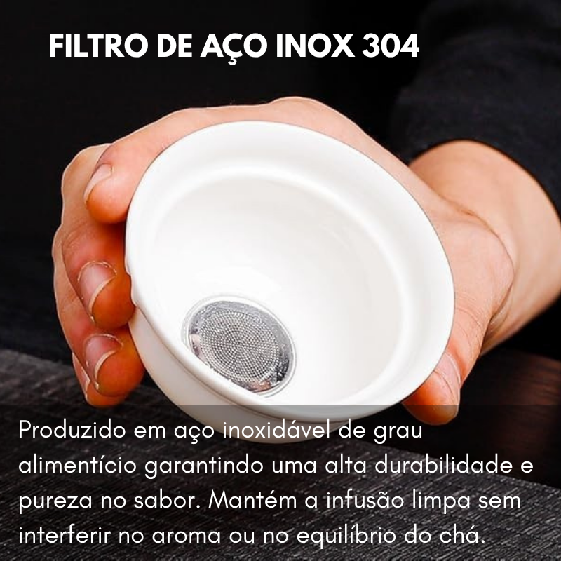 Bule Infusor Rotativo - Flor de Cerejeira