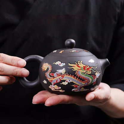 Bule Yixing LongFeng - Bule Artesanal em Argila Roxa