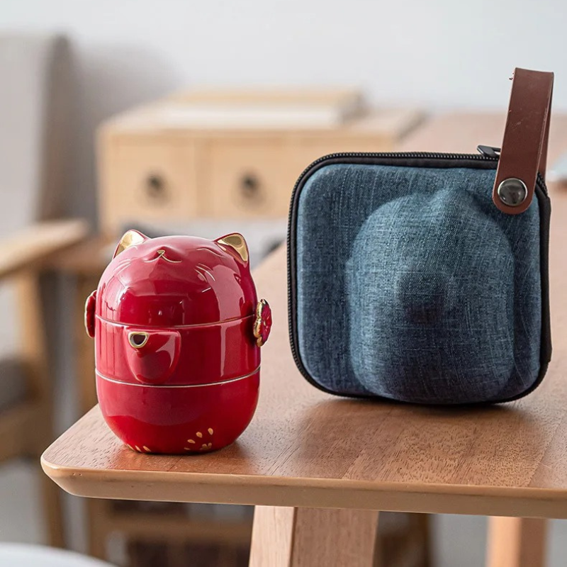 Conjunto Lucky Cat - Conjunto Cápsula para Chá