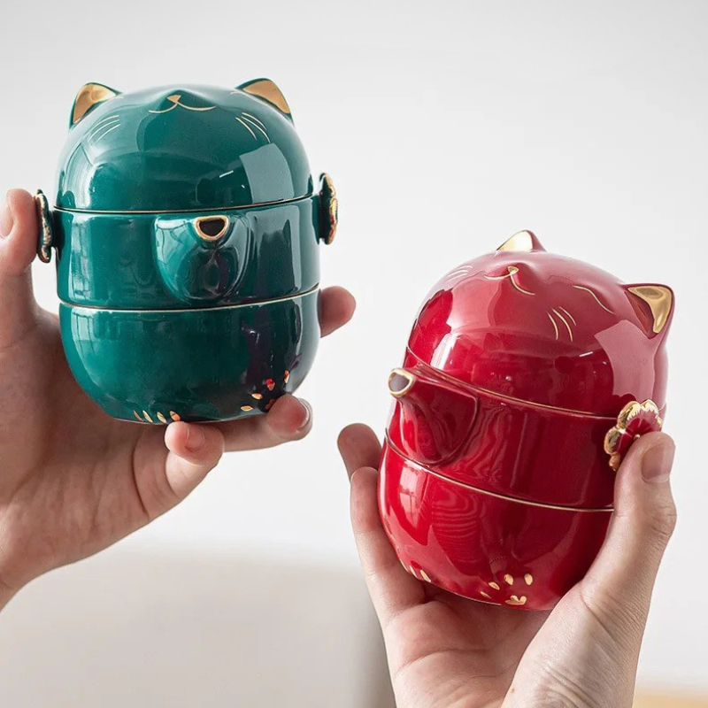 Conjunto Lucky Cat - Conjunto Cápsula para Chá