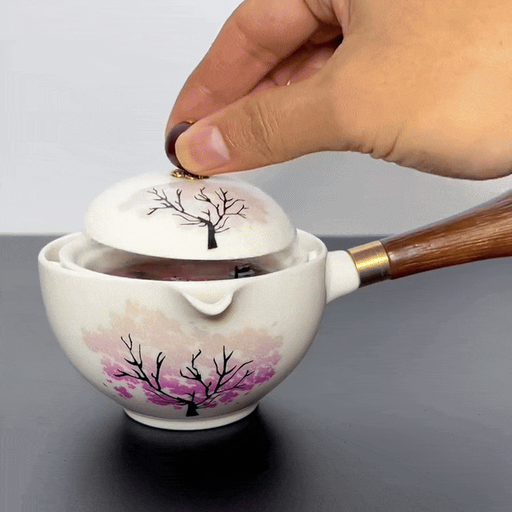 Bule Infusor Rotativo - Flor de Cerejeira