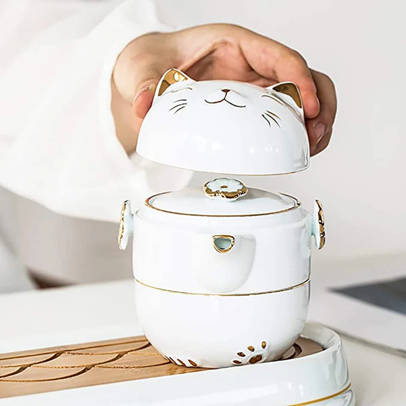 Conjunto Lucky Cat - Conjunto Cápsula para Chá